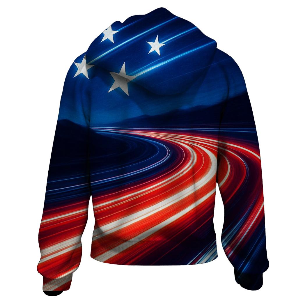 Neon Speedway Stars And Stripes pullover hoodies