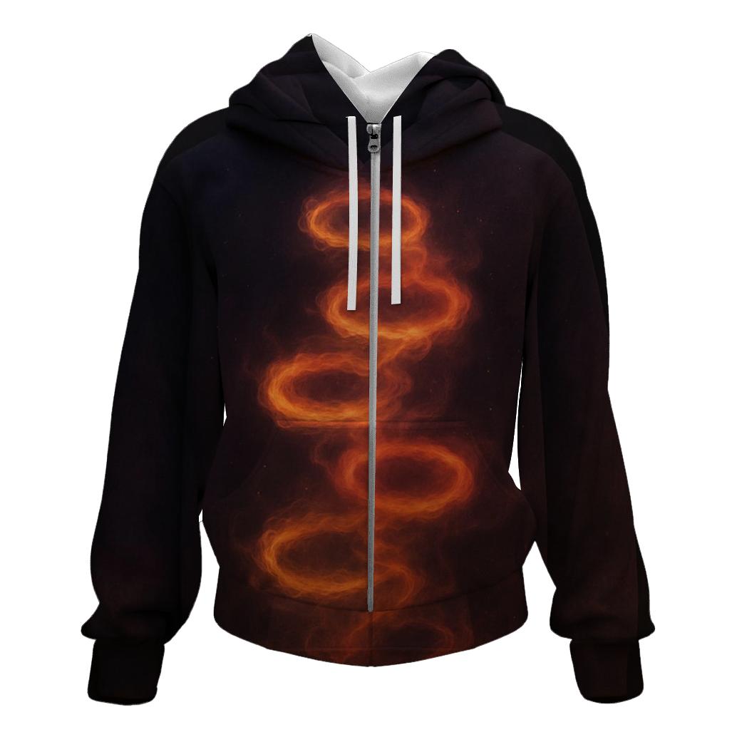Starlit Gradient Smoke Rings graphic hoodies