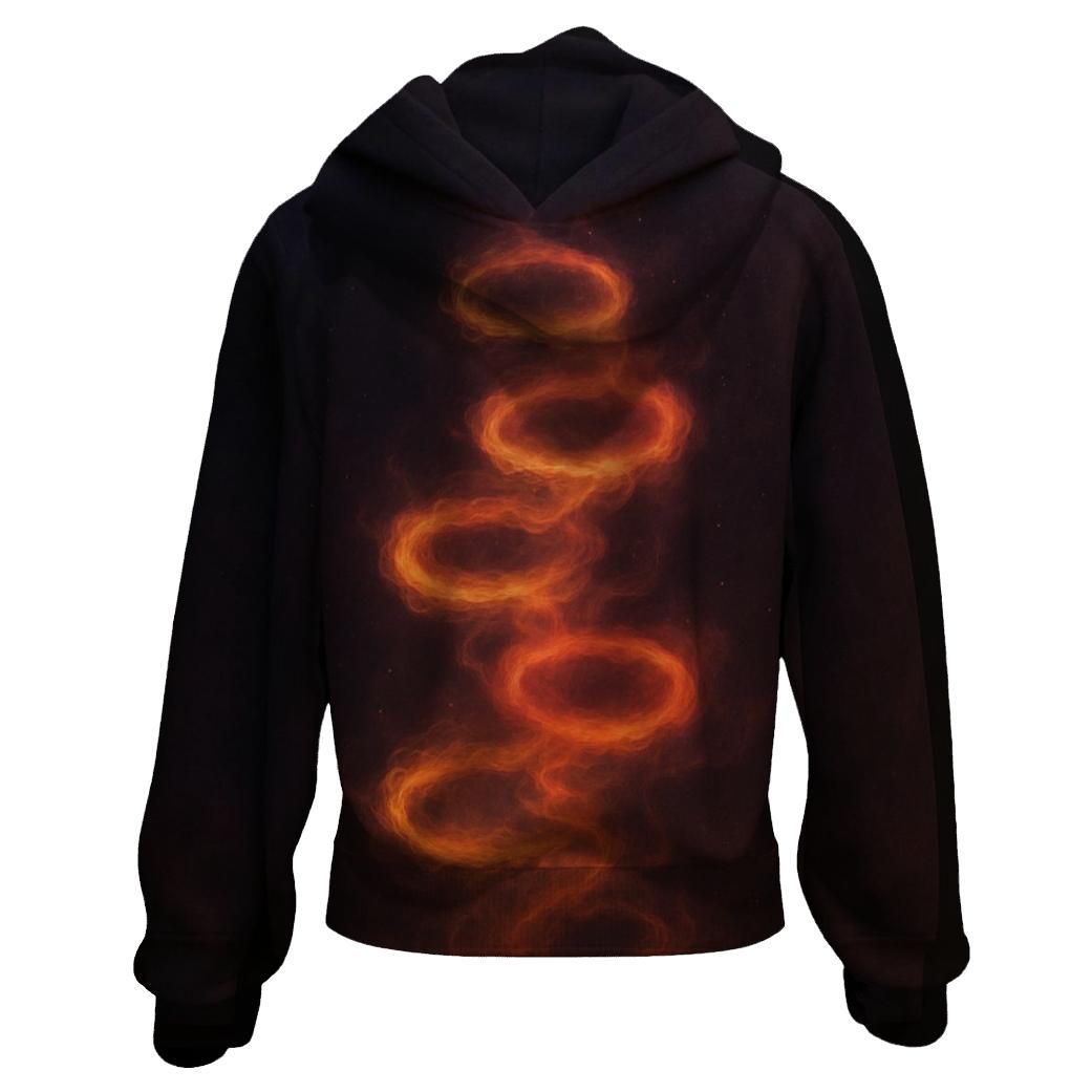 Starlit Gradient Smoke Rings graphic hoodies