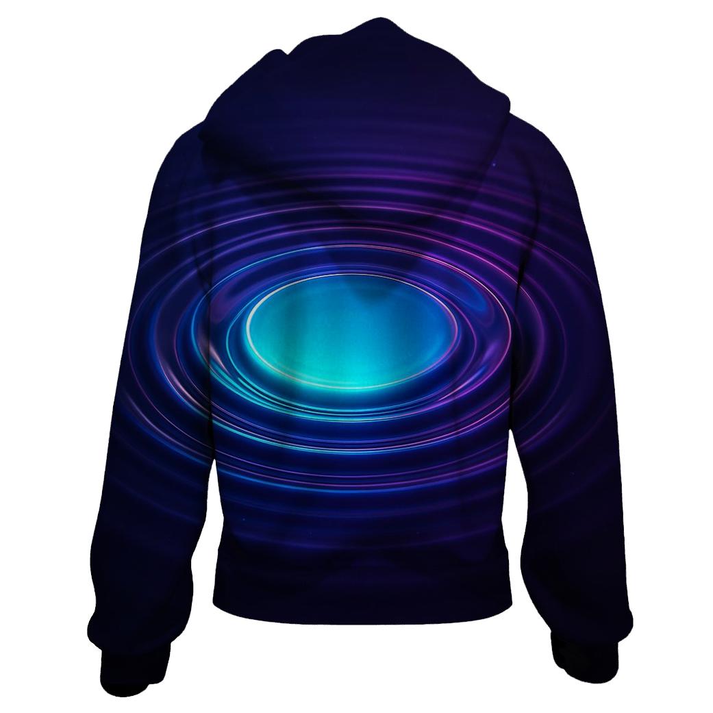 Cosmic Ripple Gradient Pool zip-up hoodies