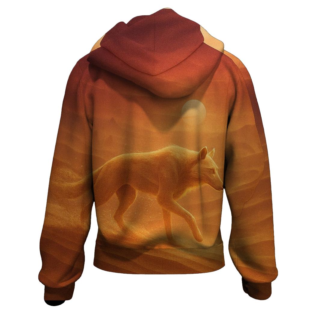 Desert Mirage Sand Wolf pullover hoodies