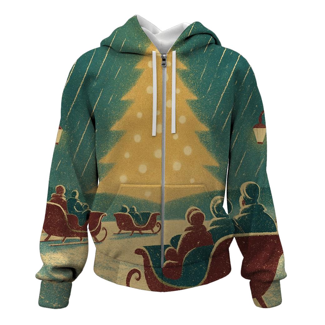 Retro Sleigh Drive In Under Falling Stars hoodie trends