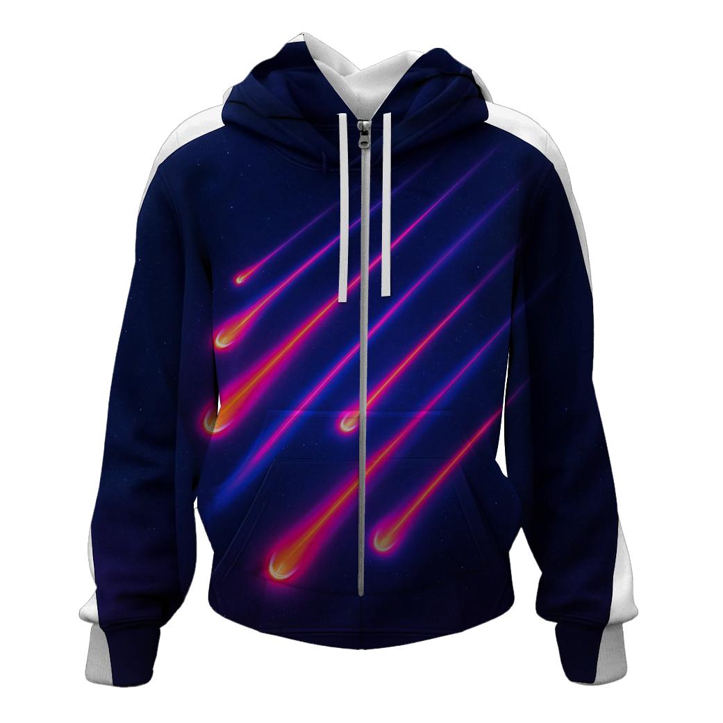 Neon Meteor Gradient Trails premium hoodies