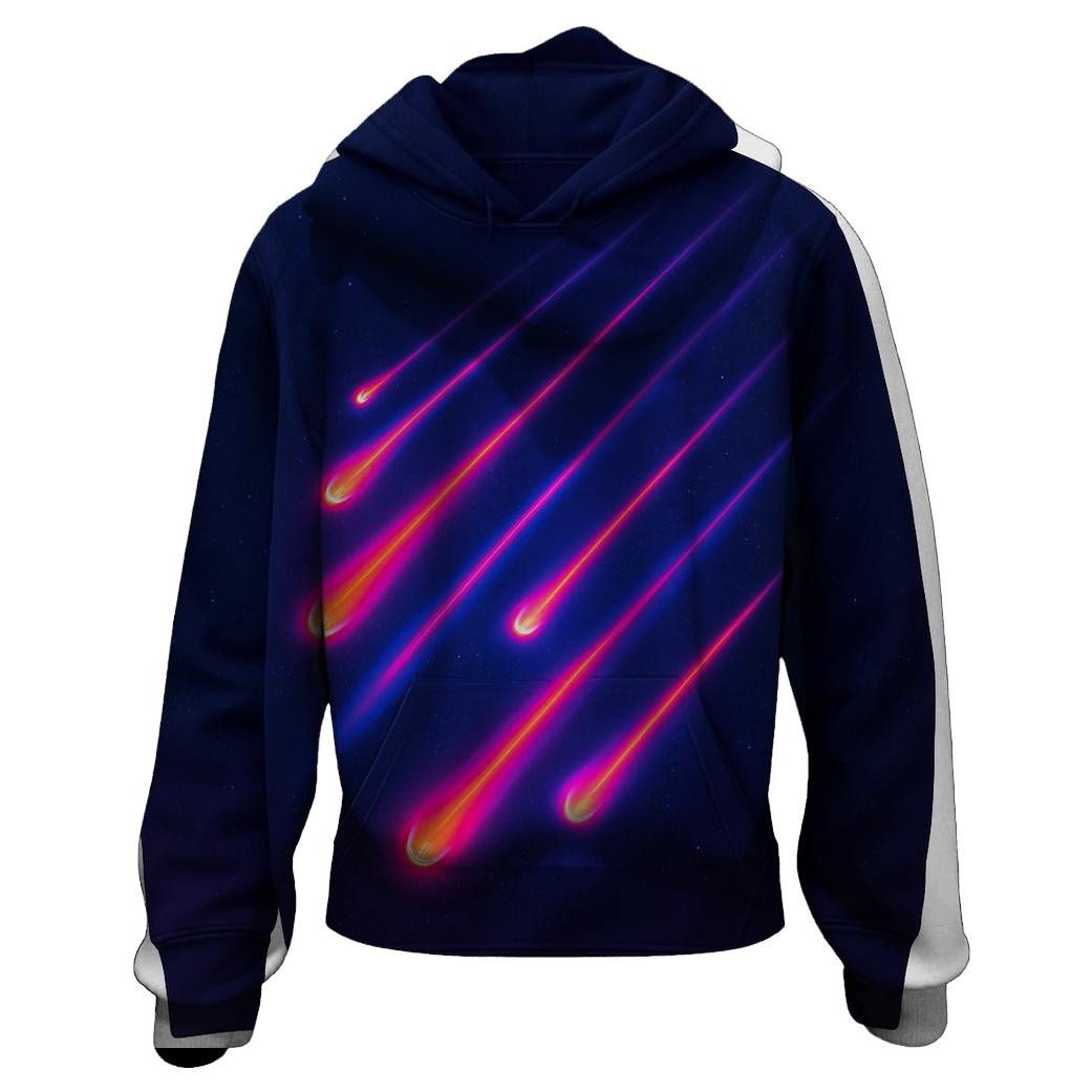 Neon Meteor Gradient Trails premium hoodies