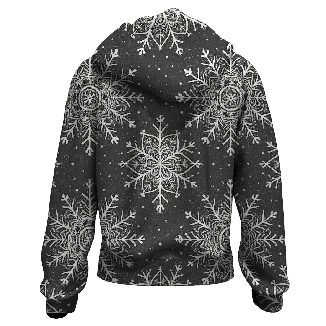 Snowflake Mandala Constellations On Charcoal Sky hoodie trends