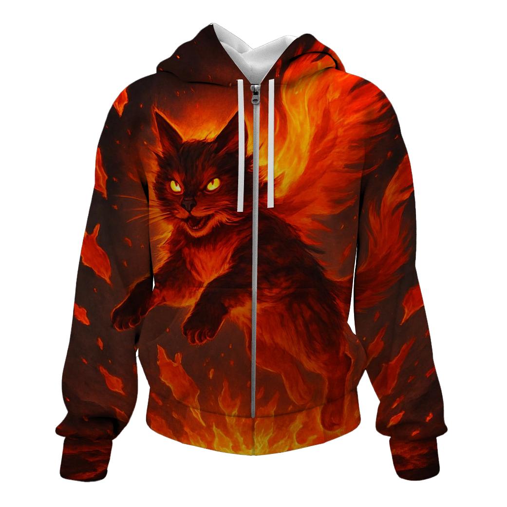 Volcanic Phoenix Cat Ascension hoodie designs