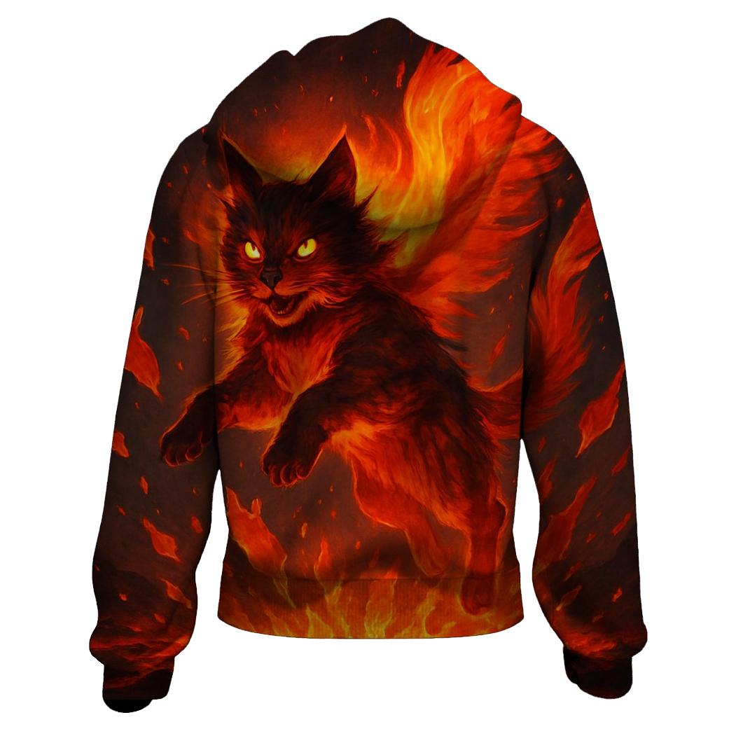 Volcanic Phoenix Cat Ascension hoodie designs