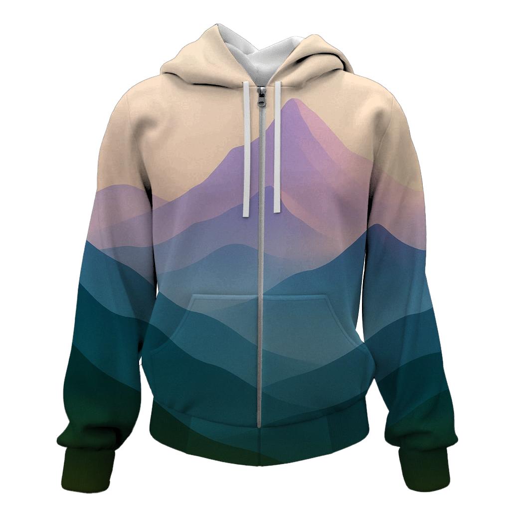 Chromatic Mountain Light Veil pullover hoodies