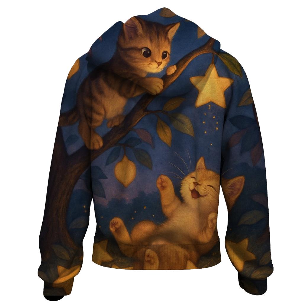 Star Orchard Harvest Cats printed hoodies