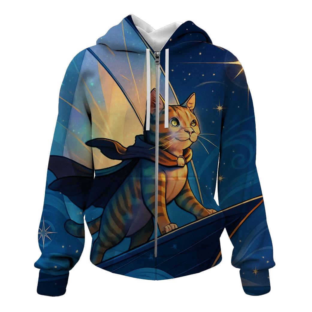 Solar Sailor Nautical Cat pullover hoodies