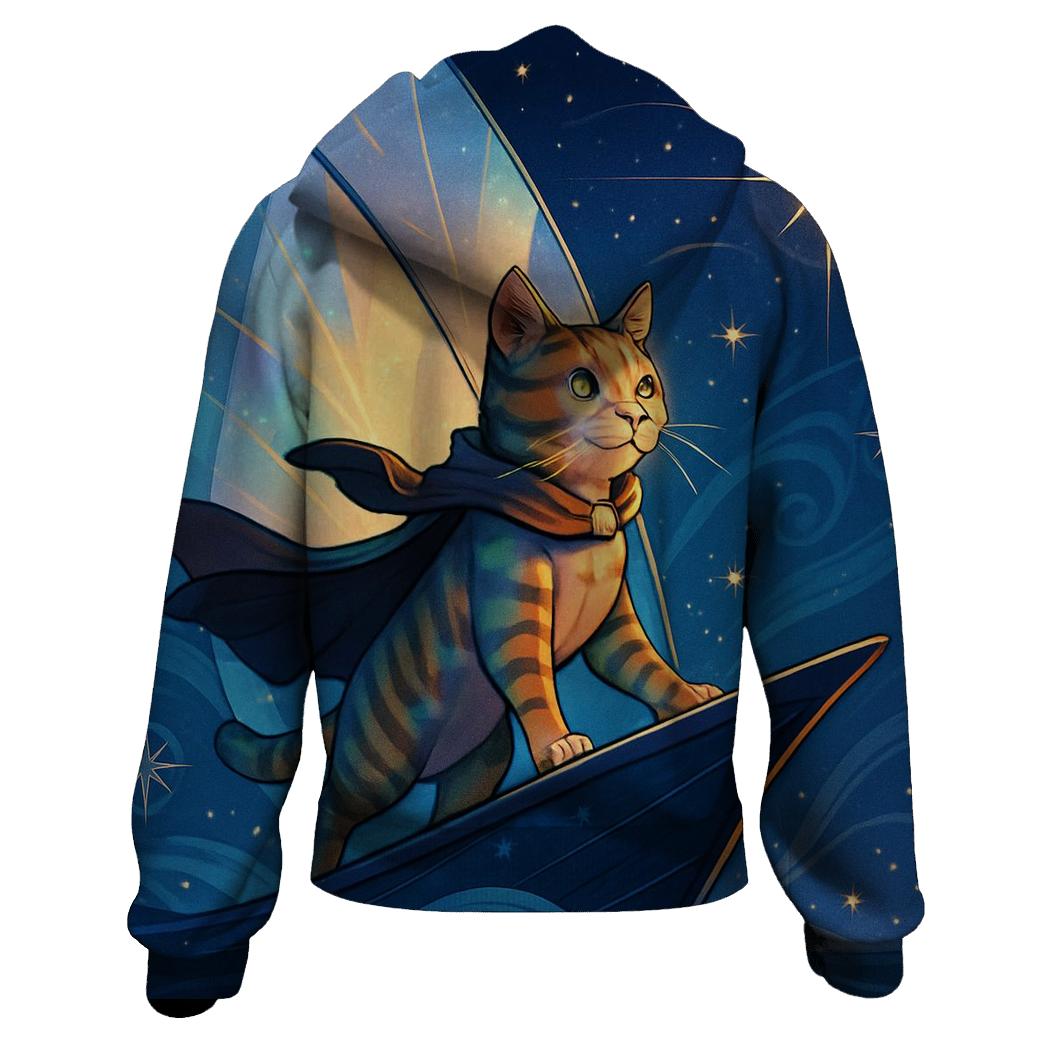 Solar Sailor Nautical Cat pullover hoodies