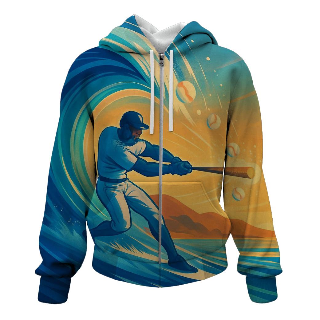 California Wave Cycle Swing printed hoodies