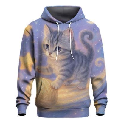Celestial Yarn Voyager Cat hoodies fashion