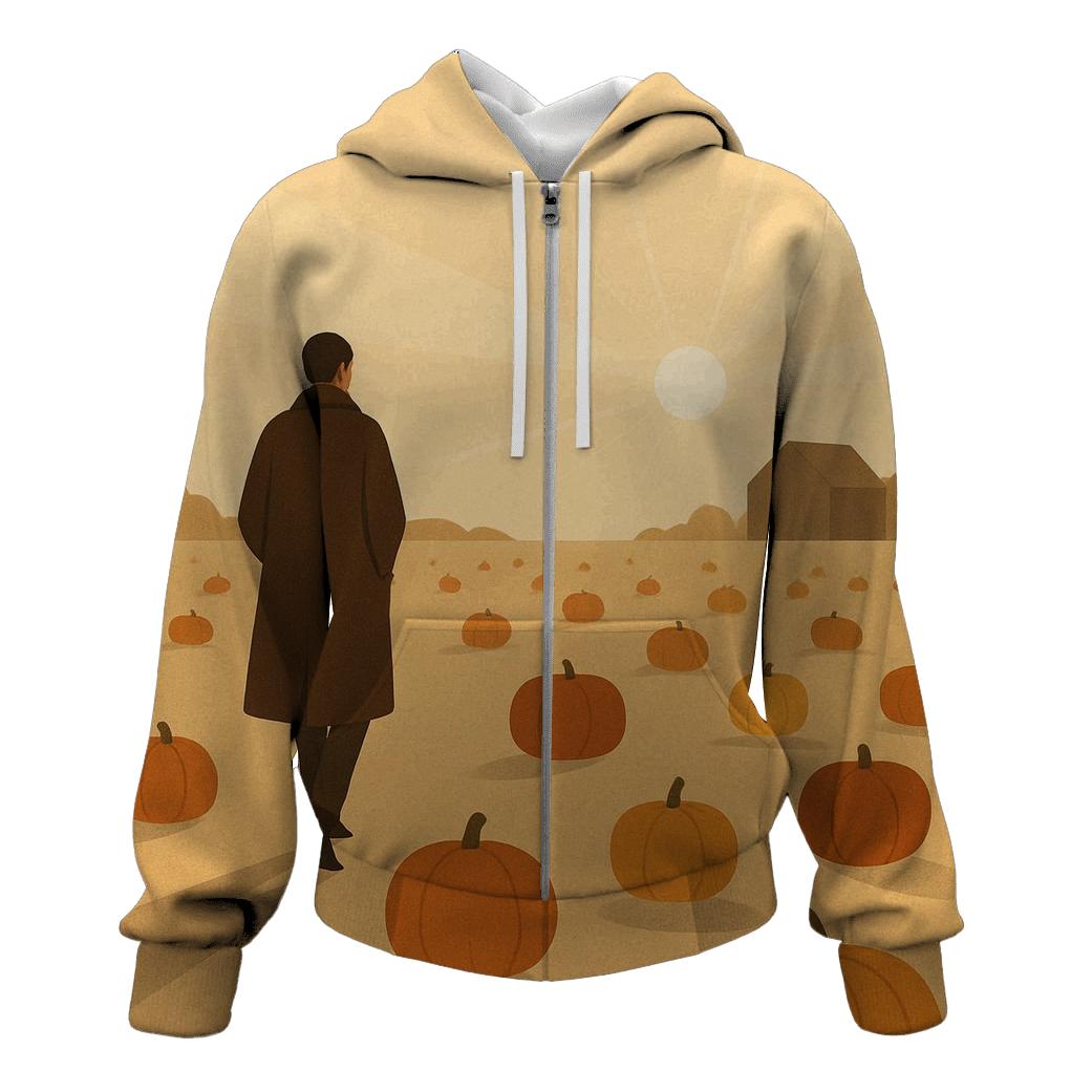 Sunrise Pumpkin Patch Gratitude Walk lightweight hoodies