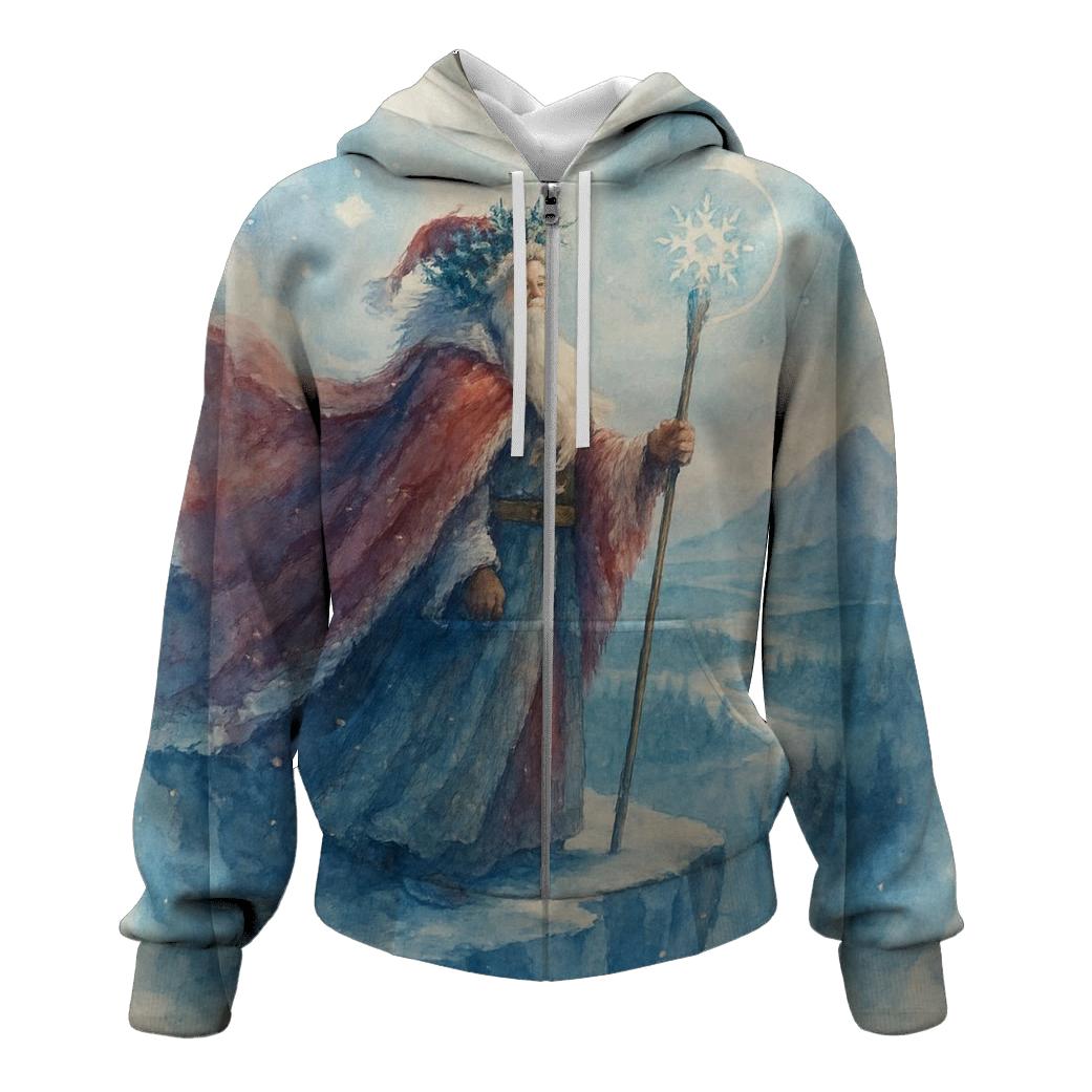 Ice Crystal Crown Santa Majesty embroidered hoodies