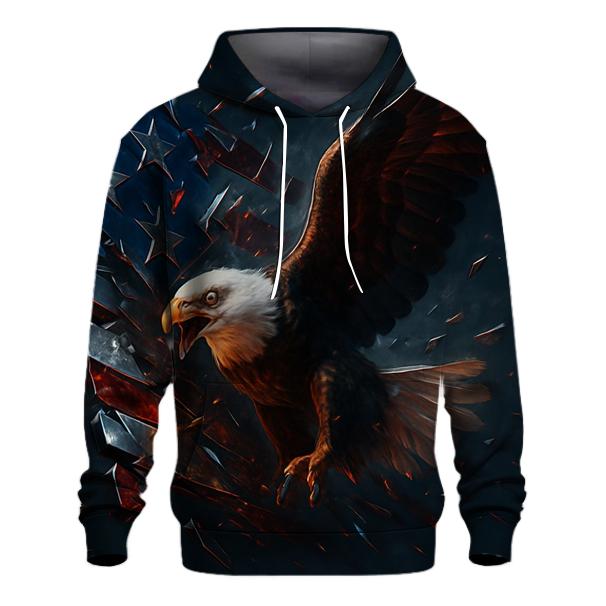 Eagle Blaze Through Metallic Flagstorm designer hoodies