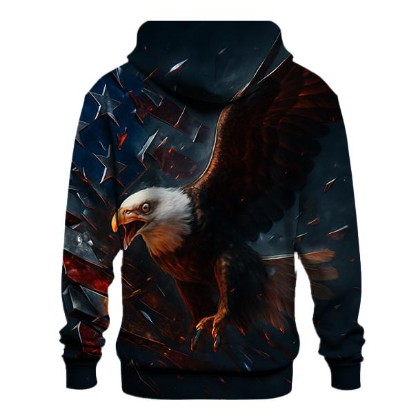 Eagle Blaze Through Metallic Flagstorm designer hoodies