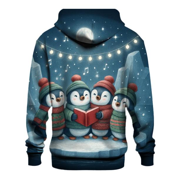 Penguin Carolers On Floating Ice Stage hoodie designs
