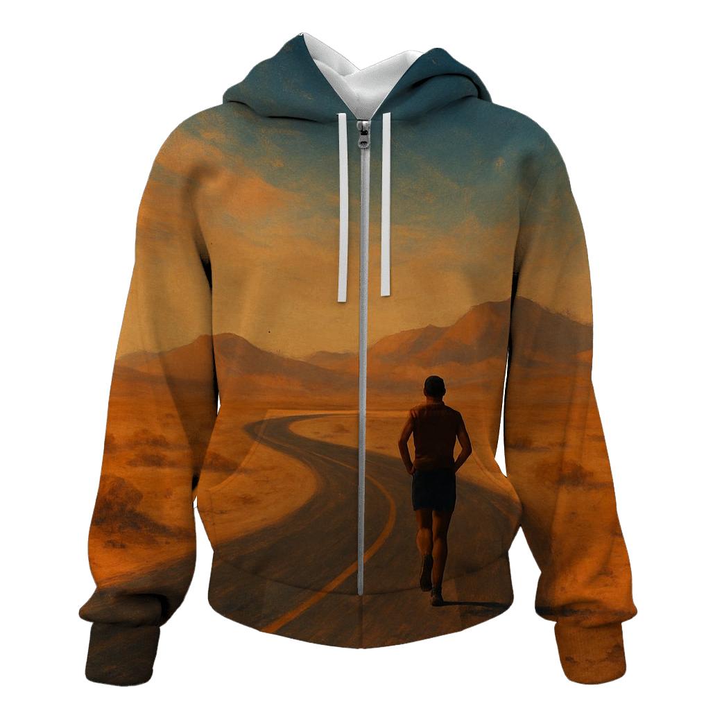 Desert Marathon Horizon printed hoodies