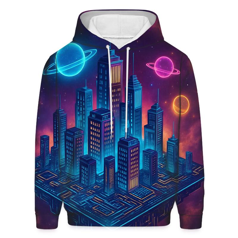 Circuit City In The Heart Of A Nebula lightweight hoodies