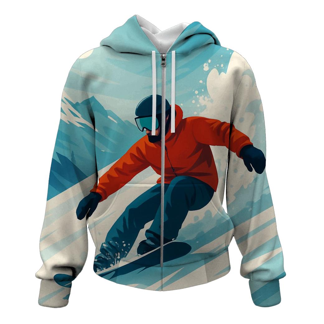 Glacial Snowboard Descent hoodie styles