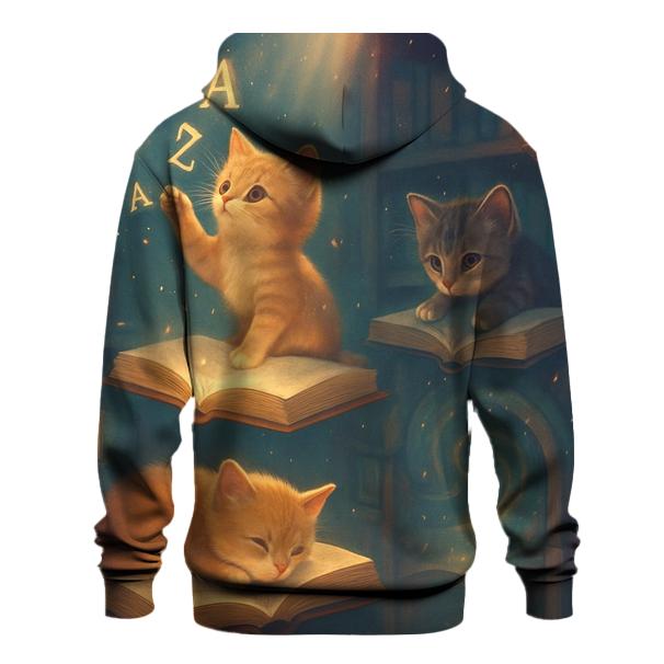 Enchanted Library Storybook Cats hoodies fashion