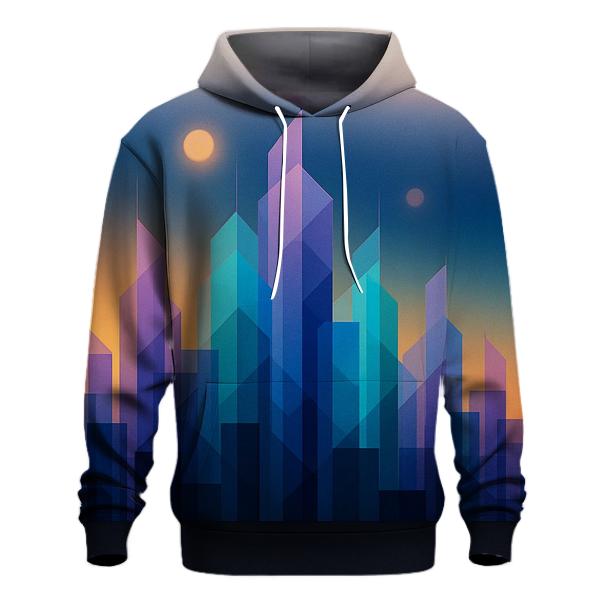 Geometric Horizon Gradient City custom hoodies