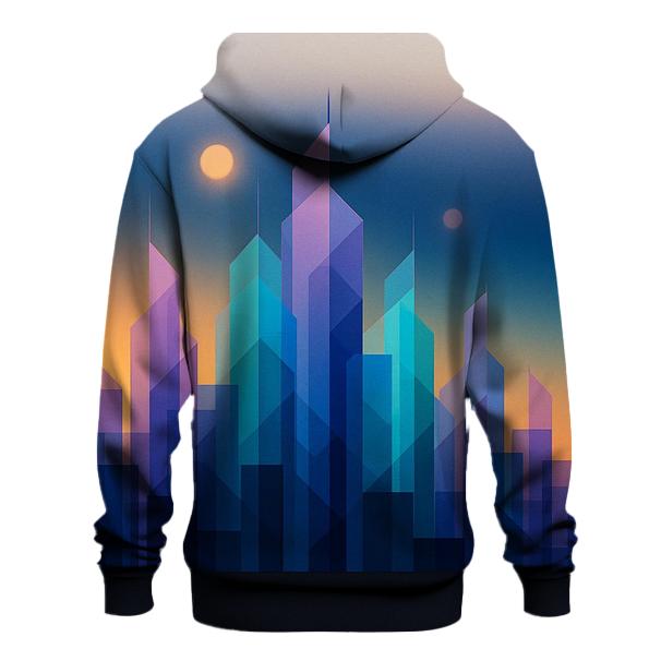 Geometric Horizon Gradient City custom hoodies