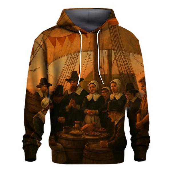 Pilgrim Voyage Of Gratitude At Sea graphic hoodies