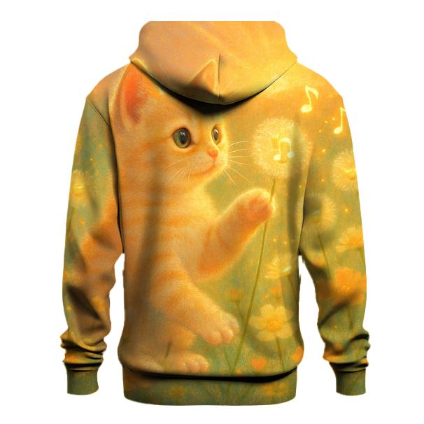 Sunrise Meadow Music Cat designer hoodies