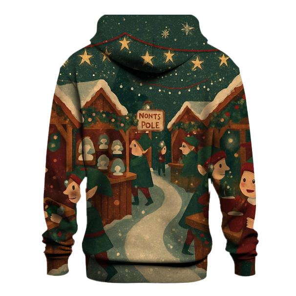 North Pole Night Market Lantern Lane embroidered hoodies