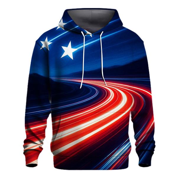 Neon Speedway Stars And Stripes zip-up hoodies