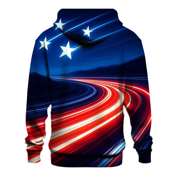 Neon Speedway Stars And Stripes zip-up hoodies