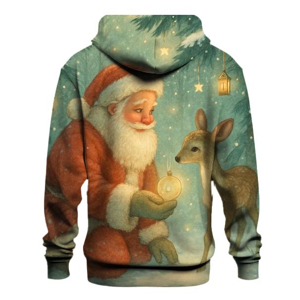 Frosted Forest Storybook Santa heavyweight hoodies