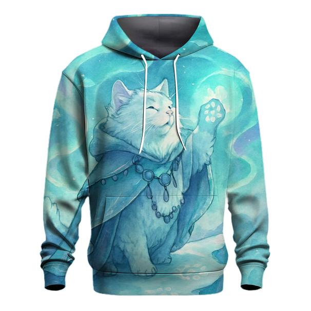 Aurora Shaman Snow Cat printed hoodies