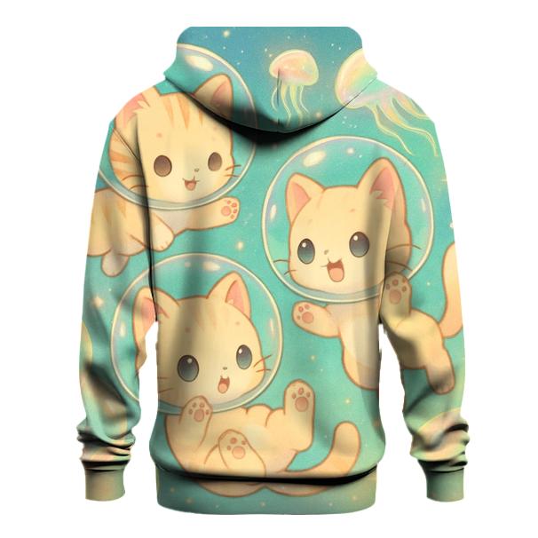 Bubble Diver Cosmic Kitten Pod lightweight hoodies