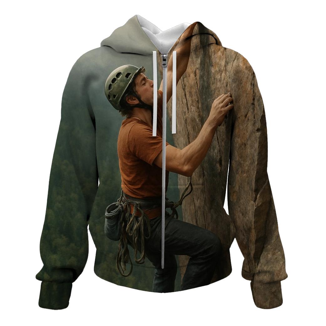 Emerald Mountain Climb embroidered hoodies
