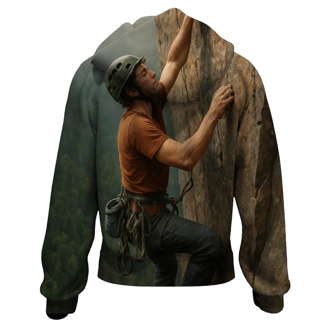 Emerald Mountain Climb embroidered hoodies