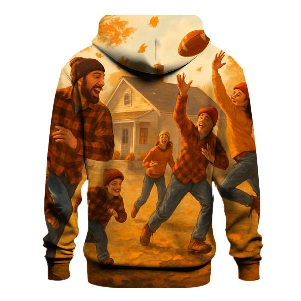 Backyard Touch Football Thanksgiving Game zip-up hoodies
