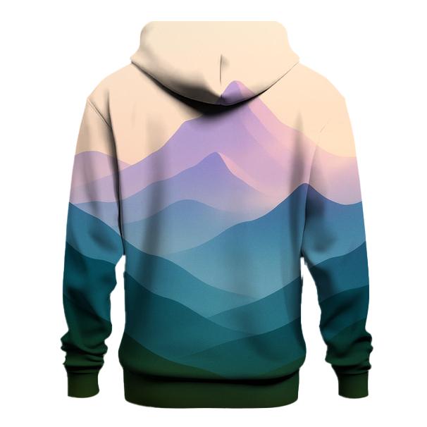 Chromatic Mountain Light Veil embroidered hoodies