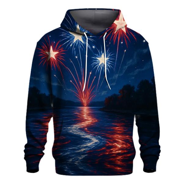Fireworks River Of Freedom printed hoodies