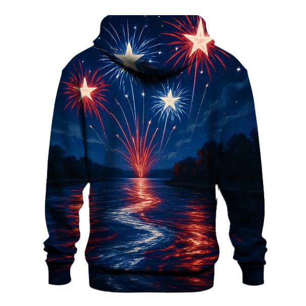 Fireworks River Of Freedom printed hoodies