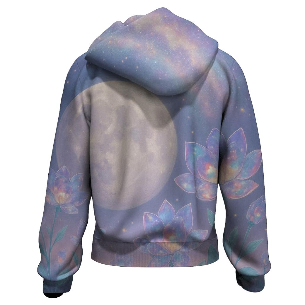 Prismatic Garden On The Dark Side Of The Moon zip-up hoodies