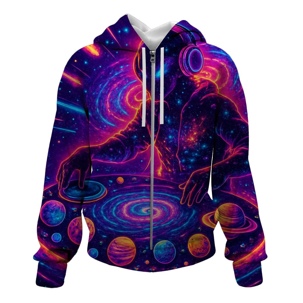 Orbiting Music Of The Celestial DJ lightweight hoodies