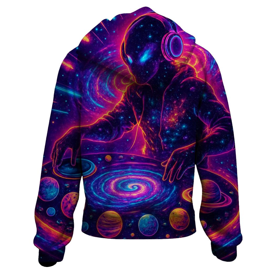 Orbiting Music Of The Celestial DJ lightweight hoodies