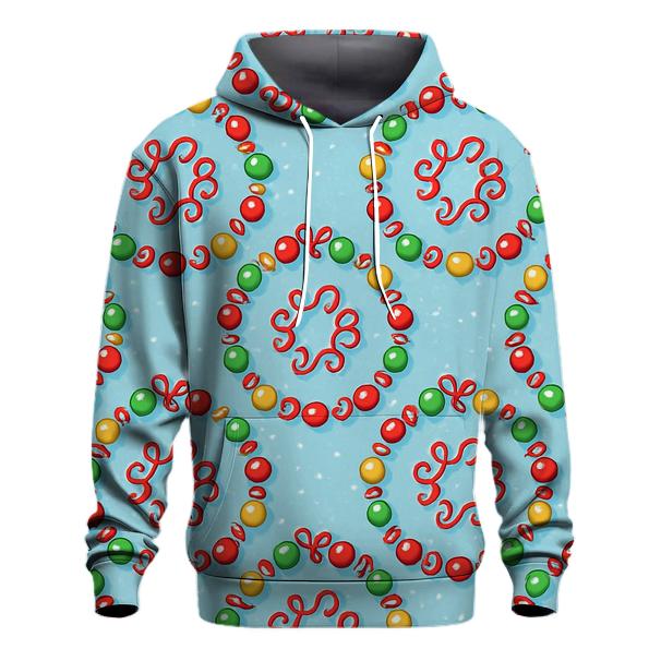 Bauble And Ribbon Orbit Rings On Icy Blue hoodie trends