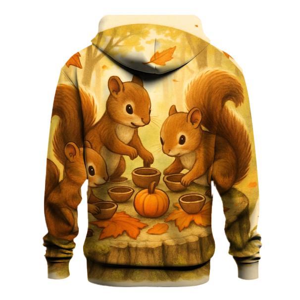 Squirrels Setting The Tiny Harvest Table hoodie styles