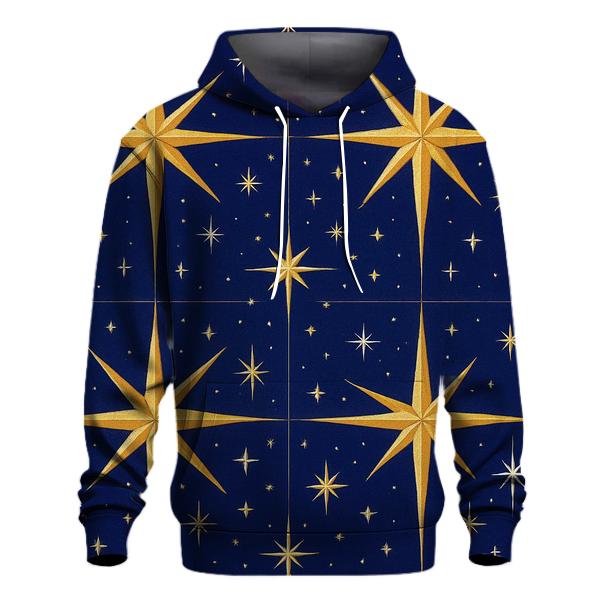 Nativity Star Ray Grid On Deep Indigo hoodie styles