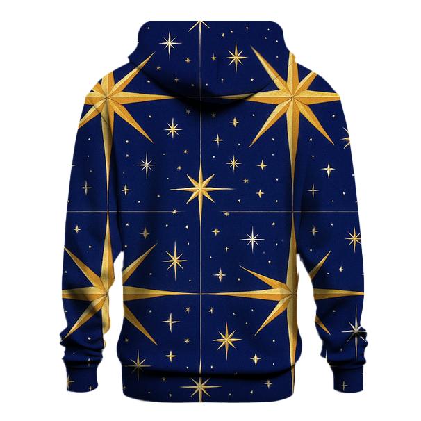 Nativity Star Ray Grid On Deep Indigo hoodie styles