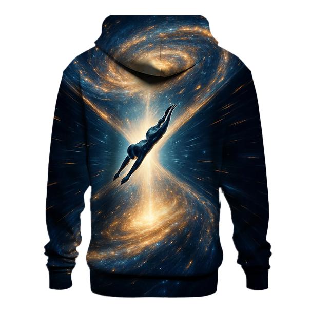 Time Diver Through The Hourglass Galaxy graphic hoodies